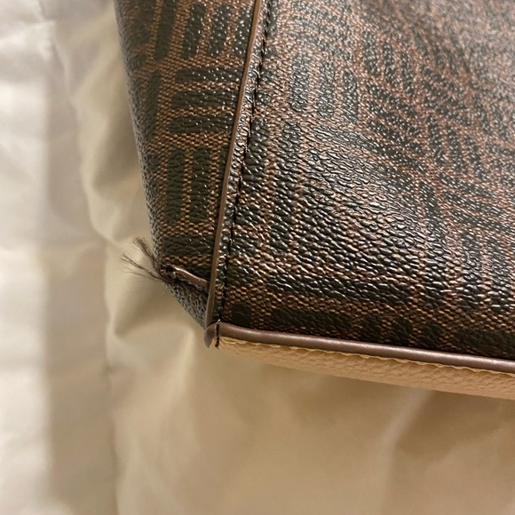 Anne Klein new with tags flap horsebit logo backpack purse in dark brown. - Picture 4 of 6